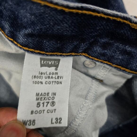 Levi's 517 bootcut jeans blue denim 36x32 medium wash mens 5537 - Picture 11 of 12
